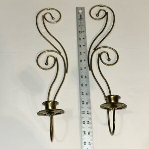 Vintage Solid Brass Candle Holders